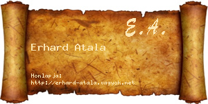 Erhard Atala névjegykártya